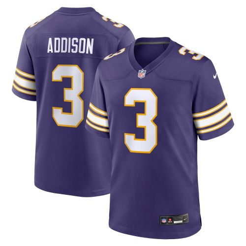 Jordan Addison 3 Minnesota Vikings Classic Game Men Jersey - Purple