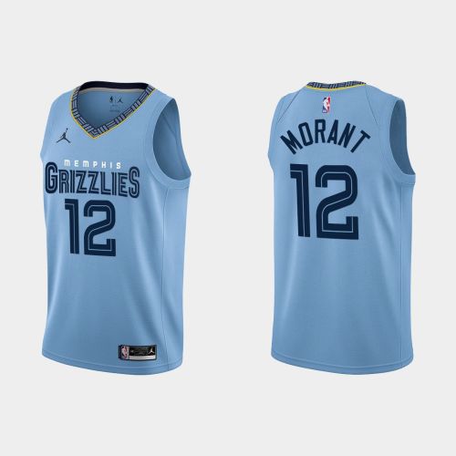 Memphis Grizzlies 12 Ja Morant Statement Edition 2022-23 Blue Men Jersey