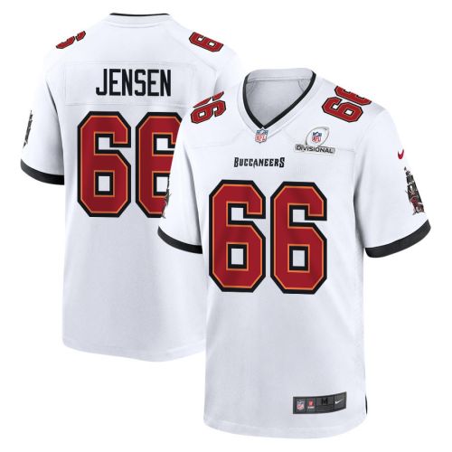 Ryan Jensen 66 Tampa Bay Buccaneers 2024 Divisional Patch Game Men Jersey - White