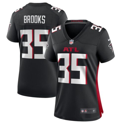 Natrone Brooks 35 Atlanta Falcons Game Women Jersey - Black