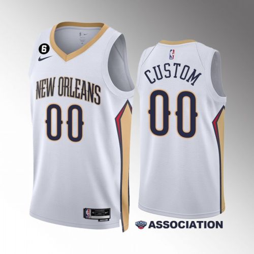 New Orleans Pelicans Custom 00 Association Edition 2022-23 White Jersey Swingman