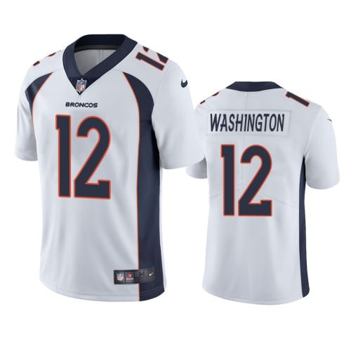 Montrell Washington 12 Denver Broncos White Vapor Limited Jersey