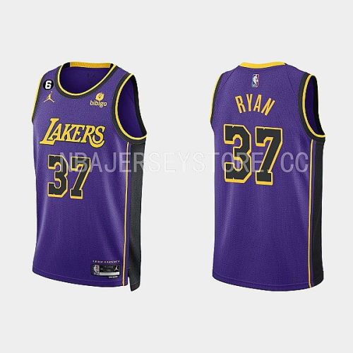 Los Angeles Lakers 37 Matt Ryan 2022-23 Statement Edition Purple Men Jersey