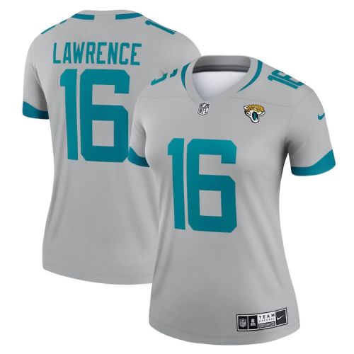 Trevor Lawrence 16 Jacksonville Jaguars Women's Inverted Legend Game Jersey - Silver