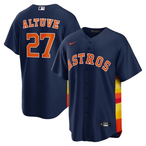 Jose Altuve 27 Houston Astros Alternate Player Name Jersey - Navy