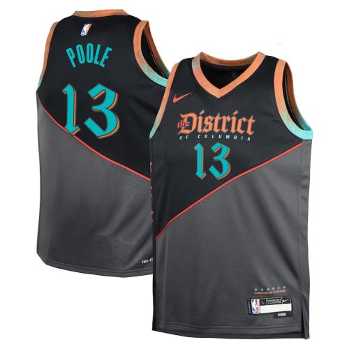 Jordan Poole 13 Washington Wizards 2023/24 City Edition Swingman YOUTH Jersey - Black