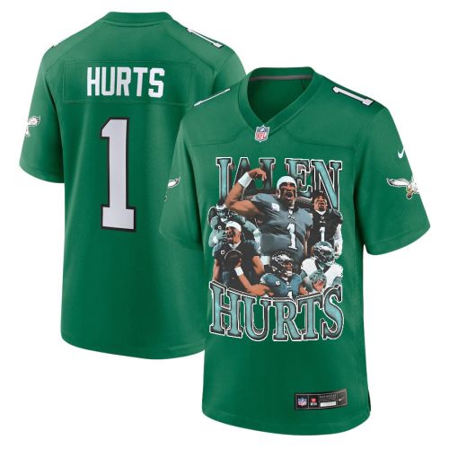 Jalen Hurts 1 Philadelphia Eagles Leadership Game Jersey - Men, Green