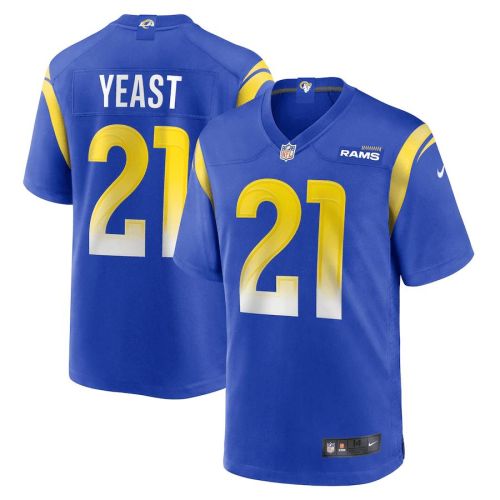 Russ Yeast Los Angeles Rams Game Player Jersey - Royal