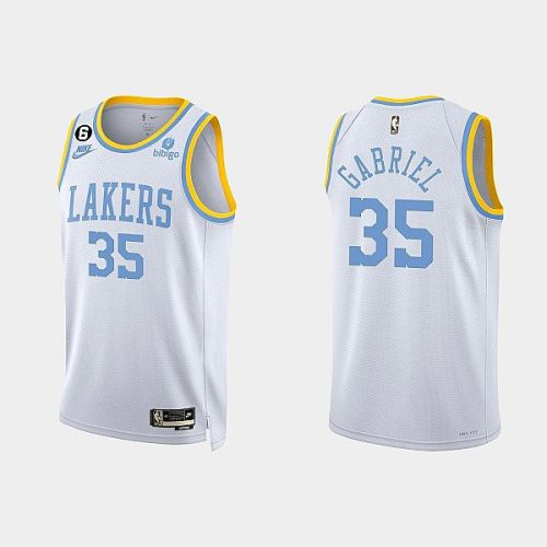 Los Angeles Lakers Wenyen Gabriel 35 2022-23 Classic Edition White Men Jersey