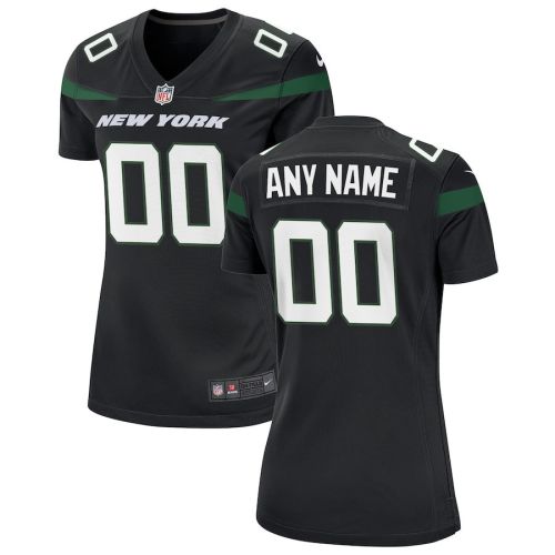 New York Jets Women Alternate Custom Game Jersey - Stealth Black