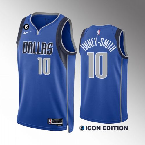 Dallas Mavericks Dorian Finney-Smith 10 Royal Icon Edition Jersey 2022-23 Swingman