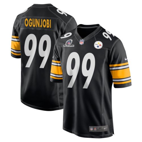 Larry Ogunjobi 99 Pittsburgh Steelers 2023 Playoffs Patch Game Men Jersey - Black