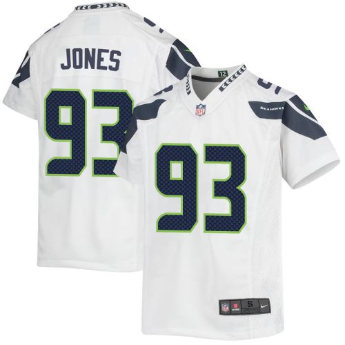 Dre’mont Jones 93 Seattle Seahawks Game Youth Jersey - White