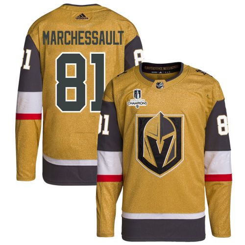 Jonathan Marchessault 81 Vegas Golden Knights Stanley Cup 2023 Champions Patch Home Breakaway Men Jersey - Gold