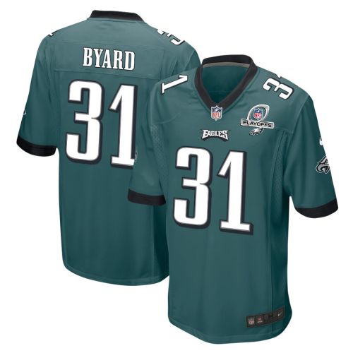 Kevin Byard 31 Philadelphia Eagles 2023 Playoffs Patch Game Men Jersey - Midnight Green