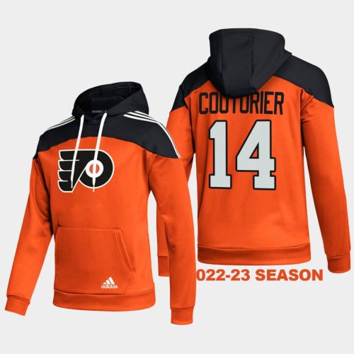 Philadelphia Flyers 14 Sean Couturier 2022-23 Stylish Orange Hoodie Pullover