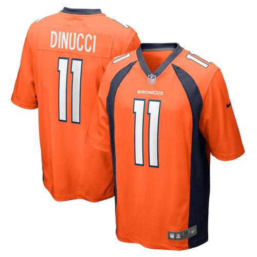 Ben DiNucci 11 Denver Broncos Men's Team Game Jersey - Orange