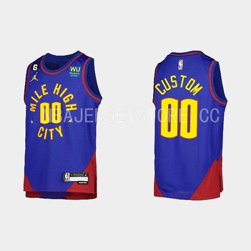 Youth Denver Nuggets Custom 00 Statement Edition 2022-23 Royal Men Jersey