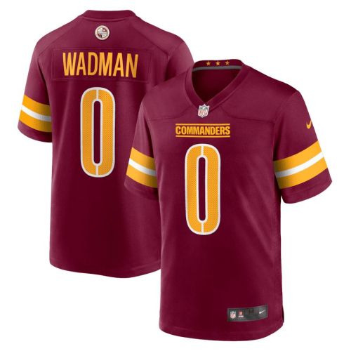 Colby Wadman 0 Washington Commanders Game Men Jersey - Burgundy