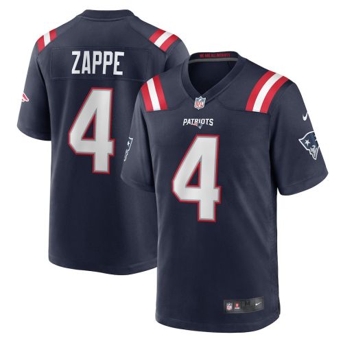 Bailey Zappe New England Patriots Game Player Jersey - Navy