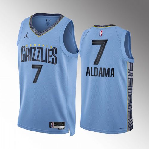 Santi Aldama 7 2022-23 Memphis Grizzlies Blue Statement Edition Jersey Swingman