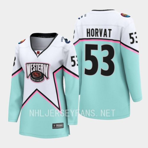 Bo Horvat 53 Vancouver Canucks Bo Horvat 2023 All-Star Game Jersey White Equipment