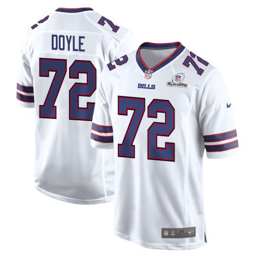 Tommy Doyle 72 Buffalo Bills 2023 Playoffs Patch Game Men Jersey - White