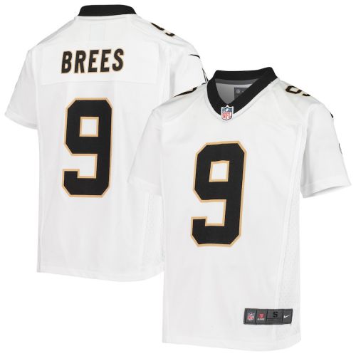 Drew Brees 9 New Orleans Saints YOUTH Game Jersey - White