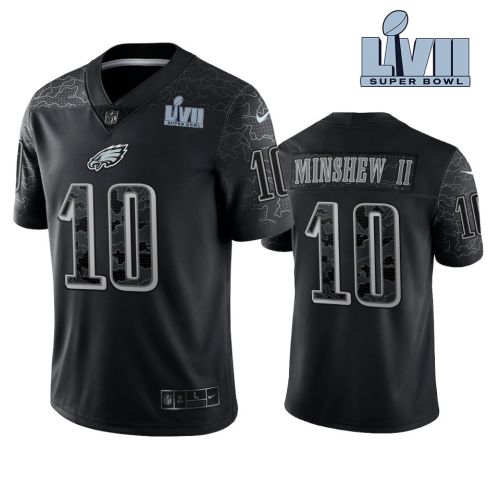 Gardner Minshew II 10 Philadelphia Eagles Super Bowl LVII Reflective Limited Jersey