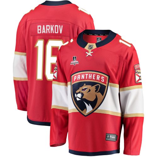 Florida Panthers Aleksander Barkov 16 Home 2023 Stanley Cup Playoffs Breakaway Men Jersey - Red