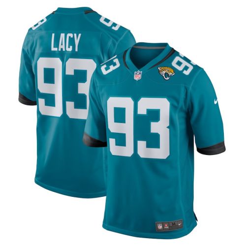 Tyler Lacy 93 Jacksonville Jaguars Men Team Game Jersey - Teal