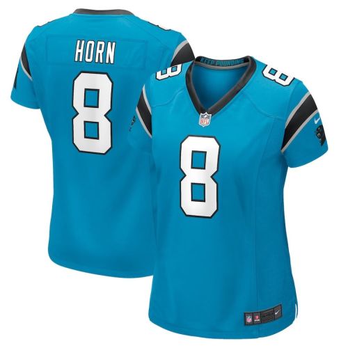 Jaycee Horn 8 Carolina Panthers Women's Game Jersey - Blue