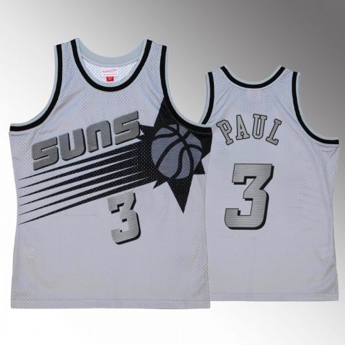 Chris Paul 3 Space Knit Jersey Phoenix Suns Grey Hardwood Classics Men's Shirt