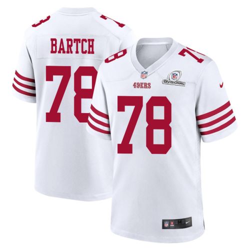 Ben Bartch 78 San Francisco 49ers 2024 Divisional Patch Game Men Jersey - White