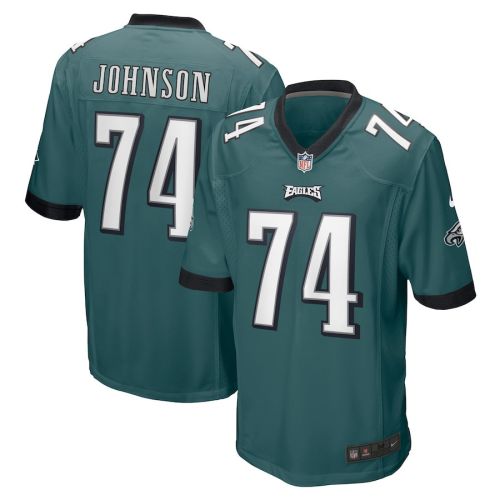 Fred Johnson 74 Philadelphia Eagles Men Team Game Jersey - Midnight Green