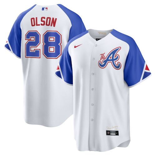 Matt Olson 28 Atlanta Braves 2023 City Connect Men Jersey - White