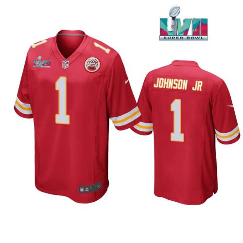 Lonnie Johnson Jr. 1 Kansas City Chiefs Super Bowl LVII Red Men Game Jersey