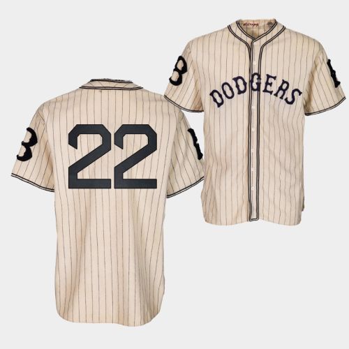 Brooklyn Dodgers Clayton Kershaw 1933 Heritage 22 Gold Pinstripe Jersey