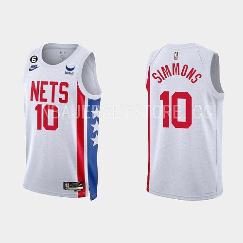 Brooklyn Nets 10 Ben Simmons 2022-23 Classic Edition White Men Jersey