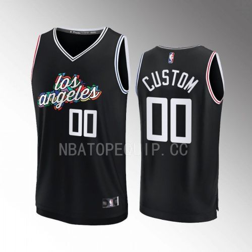 Los Angeles Clippers Custom 00 City Edition Jersey 2022-23 Fastbreak Black