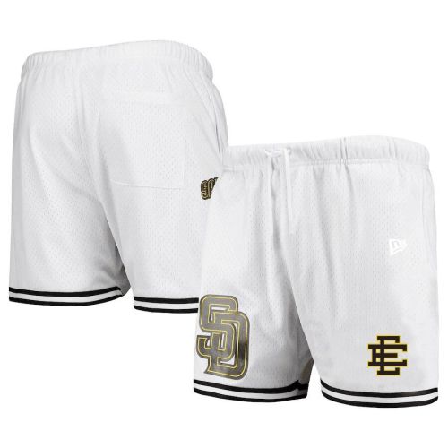 San Diego Padres Team Standard Logo Mesh Shorts - White