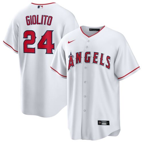 Lucas Giolito 24 Los Angeles Angels Home Men Jersey - White