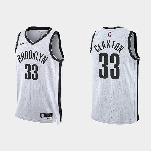 Brooklyn Nets Nicolas Claxton 33 2022-23 Association Edition White Men Jersey Swingman