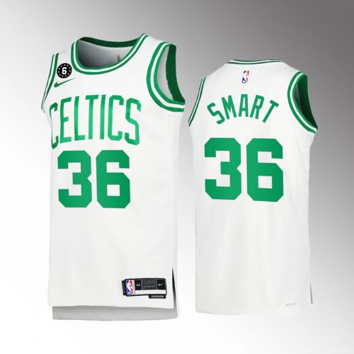 Boston Celtics Marcus Smart 36 2022-23 Association Edition White Jersey Honor Russell