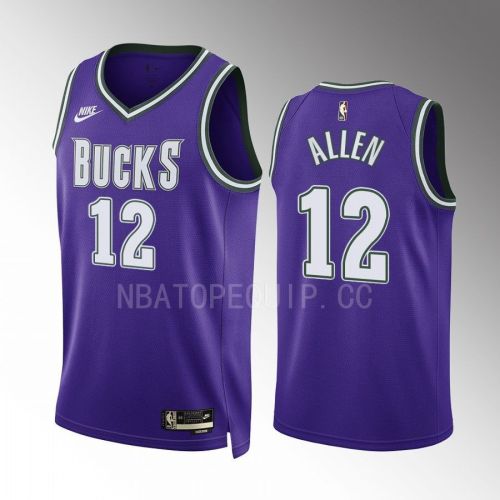 Grayson Allen 12 2022-23 Milwaukee Bucks Purple Classic Edition Jersey Swingman