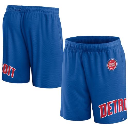 Detroit Pistons Blue Free Throw Mesh Shorts - Men