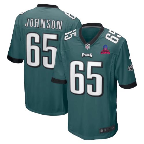 Lane Johnson 65 Philadelphia Eagles 2024 Pro Bowl Patch Game Men Jersey - Midnight Green