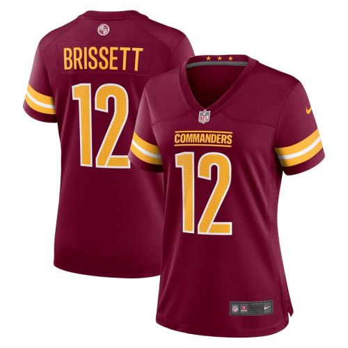 Jacoby Brissett 12 Washington Commanders Women Game Jersey - Burgundy