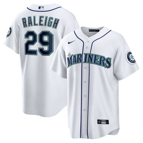 Cal Raleigh 29 Seattle Mariners Home Men Jersey - White