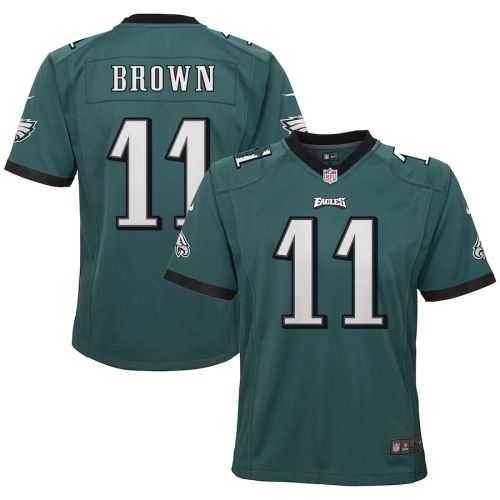 A.J. Brown 11 Philadelphia Eagles YOUTH Game Jersey - Green